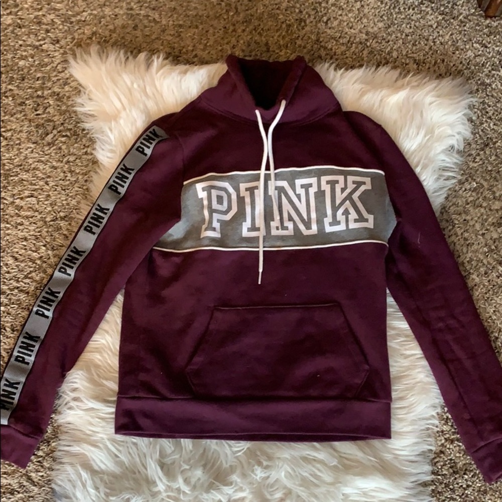 maroon sweatshirt from pink